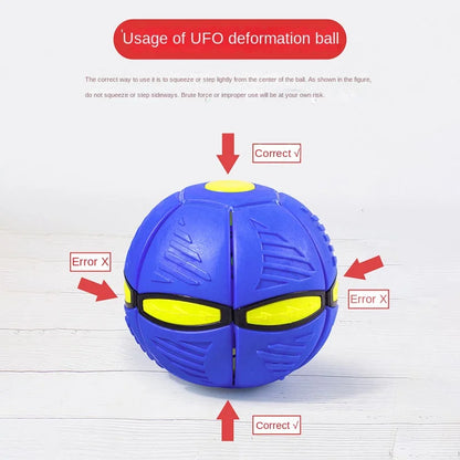 Flying Disc Interactive Flying Saucer Ball Dog Toys Transformable Outdoor Dog Training Toy Pelota Dogs Training Toys Accessoire