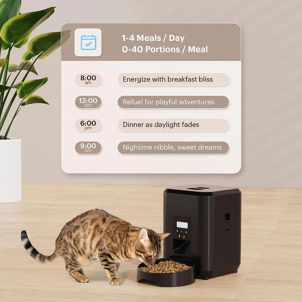 2L Cat Timing Feeder Tuya APP Smart Cat Feeder Pet Dog Food Automatic Dispenser Suitable for Small Cats and Dogs Remote Feeding