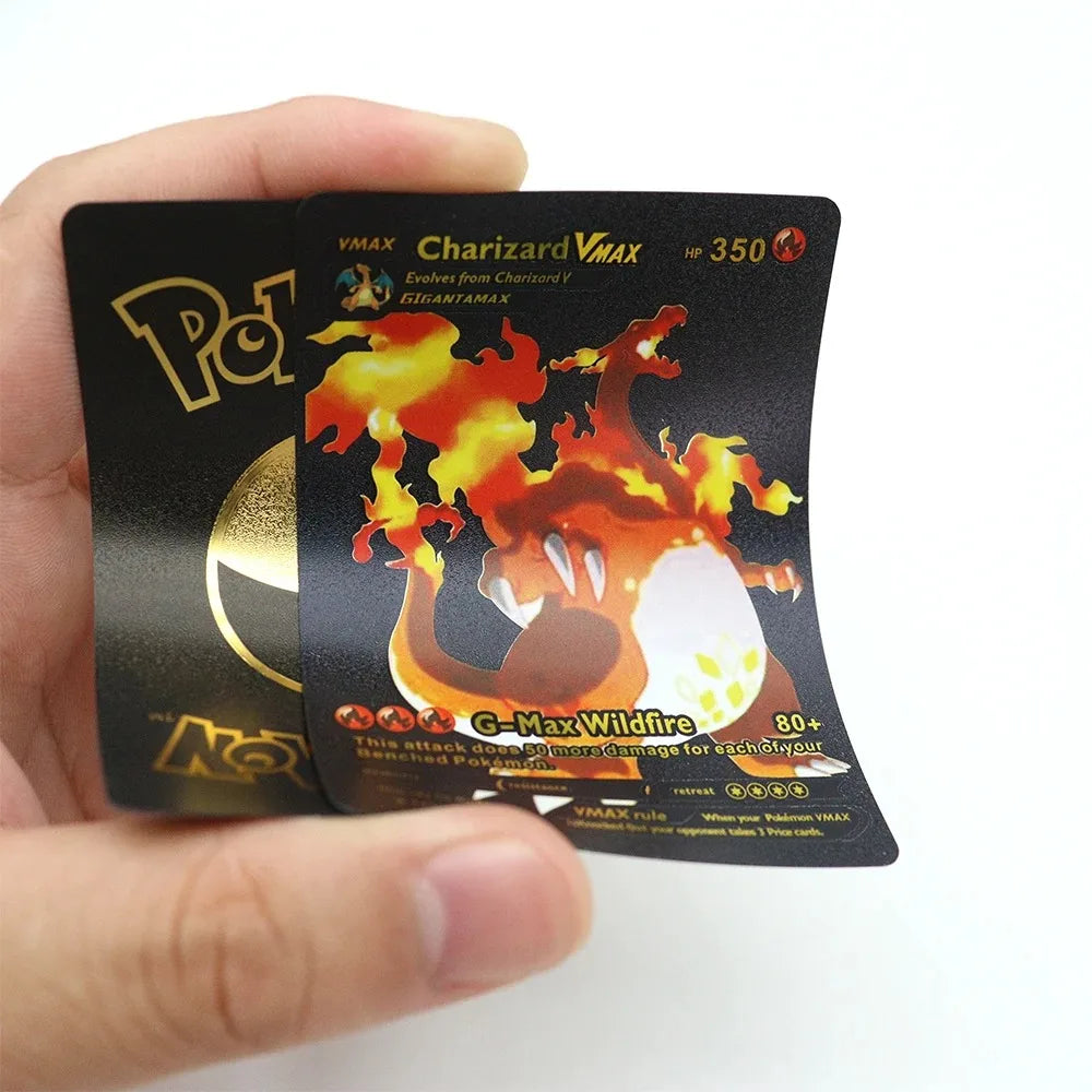 27-55PCS Pokemon Colorful Gold Foil Card Charizard Pikachu Arceus Silver Rainbow English Spanish VSTAR VMAX Card