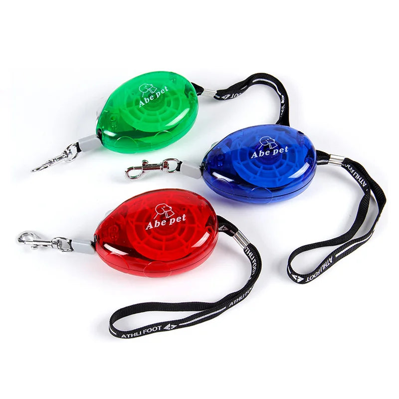 Portable Fashionable Pocket Retractable Leash Strap Lanyard 2.5m Automatic Extending Nylon Mini Dog Leash