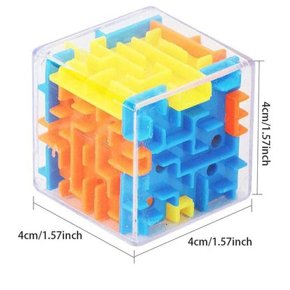 mini 3D Maze Magic Cube Six-sided Transparent Puzzle Speed Cube Rolling Ball Cubes Maze Toys For Children Stress Reliever Toys