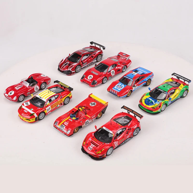 Burago 1:43 Ferrari 499p/296/488/458/308/F430 Le Mans 24-hour Endurance Race Car Alloy Model Car