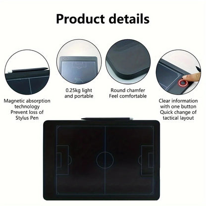 Electronic Soccer Coaching Board Playmaker LCD Soccer Coach Board Strategy Tactic Marker Board With Flexible LCD Screen And Styl