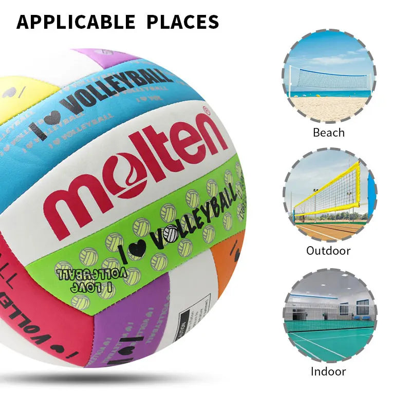 Newest Molten Volleyball Standard Size 5 PU Material Soft Touch High Quality Indoor Outdoor Sports Competition Training Balls