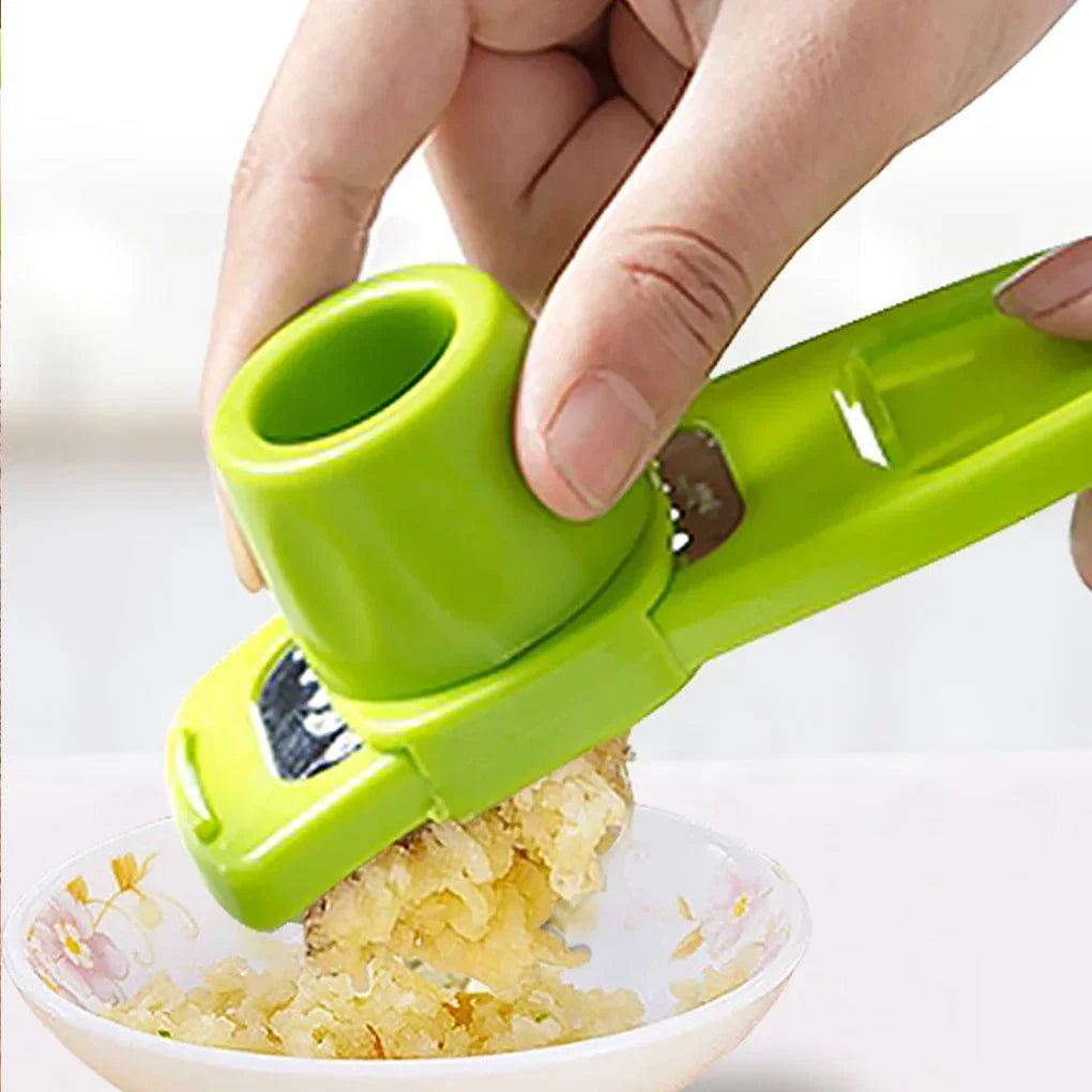 2/1PCS Garlic Crusher Press Manual Ginger Squeezer Masher Handheld Grinding Grater Cutter Peeler Kitchen Tools Multi-Functional