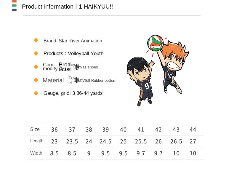 Haikyuu!! Unisex Aoba Johsai Karasuno High School Shoyo Hinata Official Authorization Fashion Flat Casual Canvas Shoes