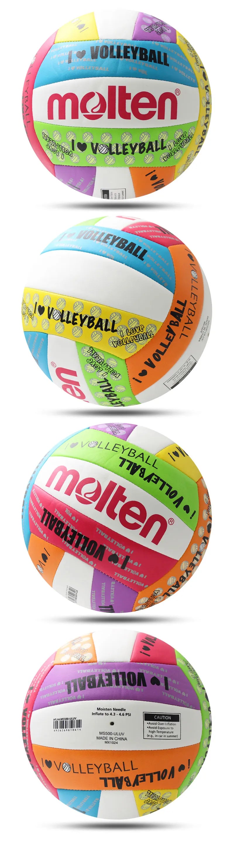 Newest Molten Volleyball Standard Size 5 PU Material Soft Touch High Quality Indoor Outdoor Sports Competition Training Balls
