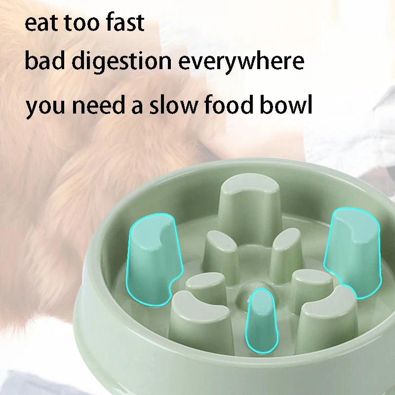 Pet Slow Food Bowl Small Dog Choke-proof Bowl Non-slip Slow Food Feeder Dog Rice Bowl Pet Supplies Available for Cats and Dogs