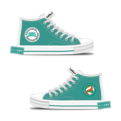 Haikyuu!! Unisex Aoba Johsai Karasuno High School Shoyo Hinata Official Authorization Fashion Flat Casual Canvas Shoes