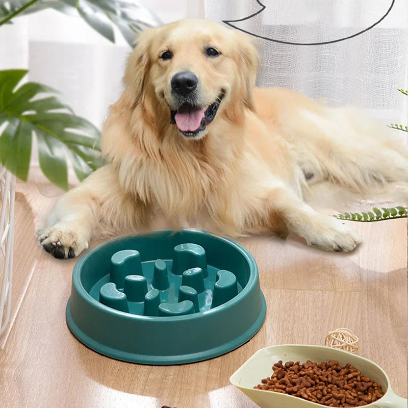 Pet Slow Food Bowl Small Dog Choke-proof Bowl Non-slip Slow Food Feeder Dog Rice Bowl Pet Supplies Available for Cats and Dogs