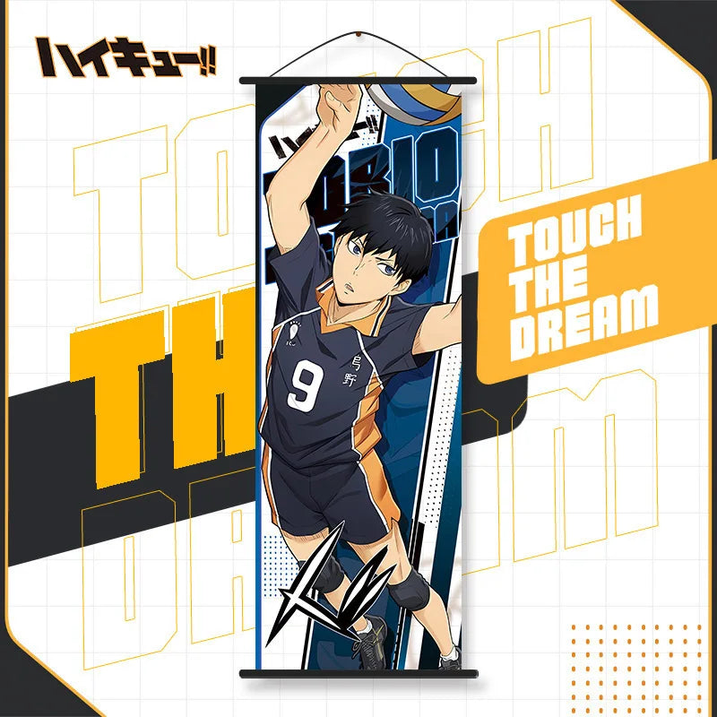 Haikyuu!! Yu Nishinoya Kozume Kenma New Anime Peripheral Hanging Painting Wall Painting Poster Scroll 25*70cm Decorative Gift